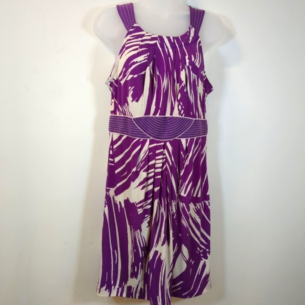 BCBG MAXAZRIA Women's Poly Orchid Purple Sleeveless Dress, Size M